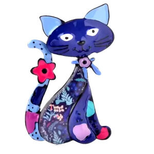 New Colorful Enamel Cat Brooch